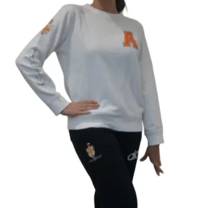 Sudadera Blanca Casual con Detalles Deportivos